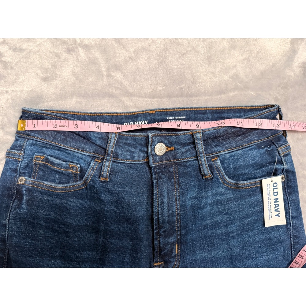 Old Navy Rockstar Super Skinny Extra High Rise Jeans Womens Size 4 NWT - Picture 5 of 5